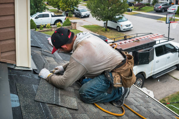 Professional Roof Leak Repair technician working in Rexburg, ID